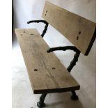 GARDEN SEAT, Victorian cast iron,