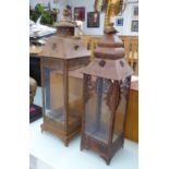 LANTERNS, a graduated pair, French provincial style.