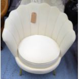 OYSTER CHAIRS, a pair, in white, 80cm x 52cm x 82cm H.