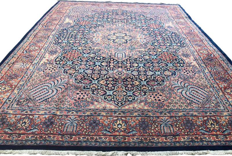 ANTIQUE SAFAVID DESIGN PERSIAN TABRIZ CARPET, 384cm x 293cm.