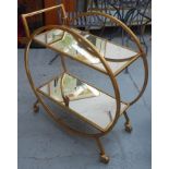 COCKTAIL TROLLEY, Hollywood Regency style, 63cm x 34cm x 76cm H.