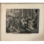 AFTER WILLIAM HOGARTH, 'Industry and scenes, I, IV, VIII, VI and II', engravings, 20cm x 27cm,