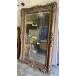 WALL MIRROR, of large proportions, contemporary with a gilt frame, 222cm H x 145cm W.