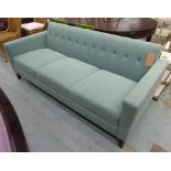 SOFA, three seater, green, 195cm x 83cm x 77cm.