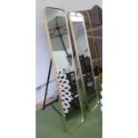 DRESSING MIRRORS, a pair, 1960's French inspired, 144cm H approx.