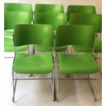 HOWE 40/4 STACKING CHAIRS, a set of eight,