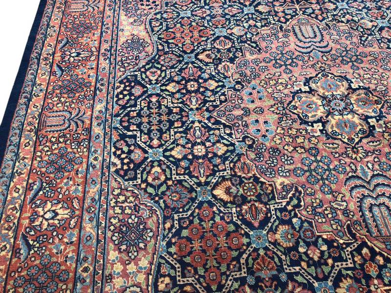 ANTIQUE SAFAVID DESIGN PERSIAN TABRIZ CARPET, 384cm x 293cm. - Image 2 of 3