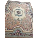 FINE AUBUSSON NEEDLEPOINT CARPET, 420cm x 295cm, Neoclassical design.