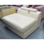 CONTEMPORARY DESIGN CHAIR, cream, 105cm x 65cm H x 96cm.