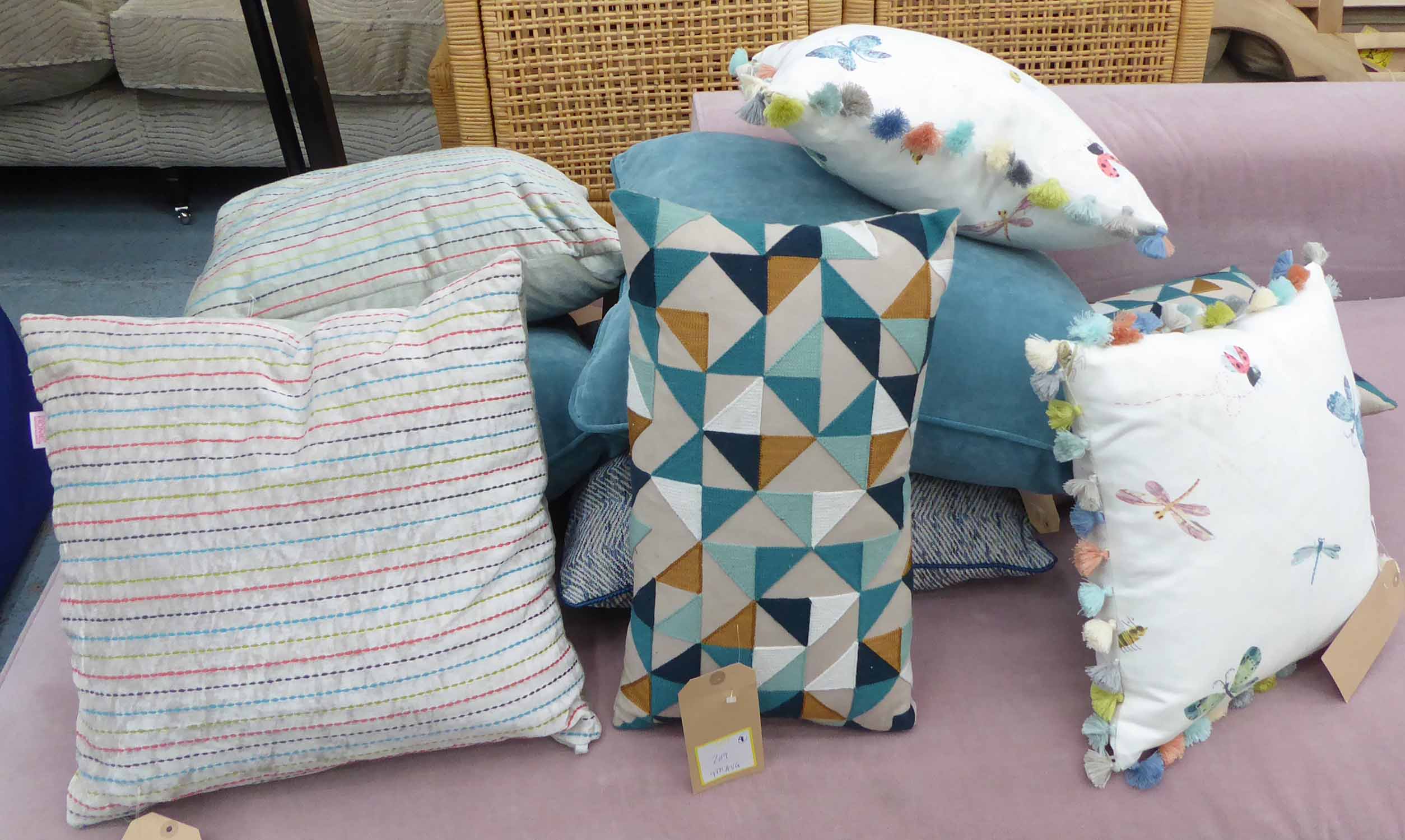 CUSHIONS, including two butterfly home by Matthew Williamson, two Maison du Monde,