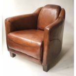 AVIATOR ARMCHAIRS, a pair,