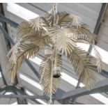 MAISON JANSEN STYLE PALM LEAF CHANDELIER, 150cm drop.