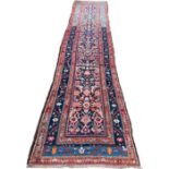 ANTIQUE NORTH WEST PERSIAN LONG RUNNER, 520cm x 100cm.