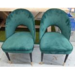 DINING CHAIRS, a set of four, green.