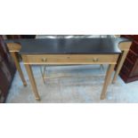 HALL TABLE, Regency design, gilt and ebonised finish with single drawer, 154cm x 32cm x 86cm.