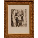 MARC CHAGALL 'SAMSON', 1956, etching 46cm x 34cm, Bible suite, framed.