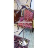 VALET STAND, French Art Deco style chrome and hardwood, 128cm H x 45cm.