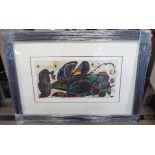 JOAN MIRO, 'Miro sculptor - Iran', original lithograph in colours, 1974,