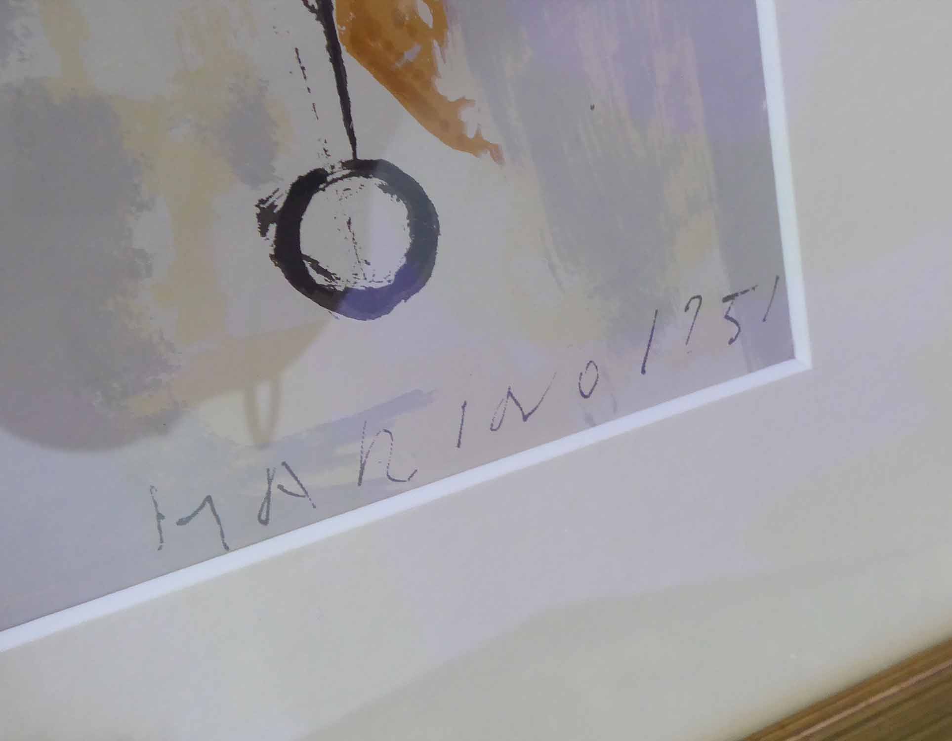 MARINO MARINI, 'Horse', original serigraph on vellum, Dietz printer, signed and dated in the plate, - Image 2 of 2