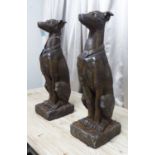 TALBOT DOGS, a pair, stylised studies, 79cm H.