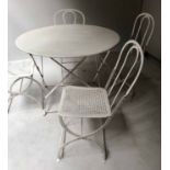GARDEN TABLE AND CHAIRS,