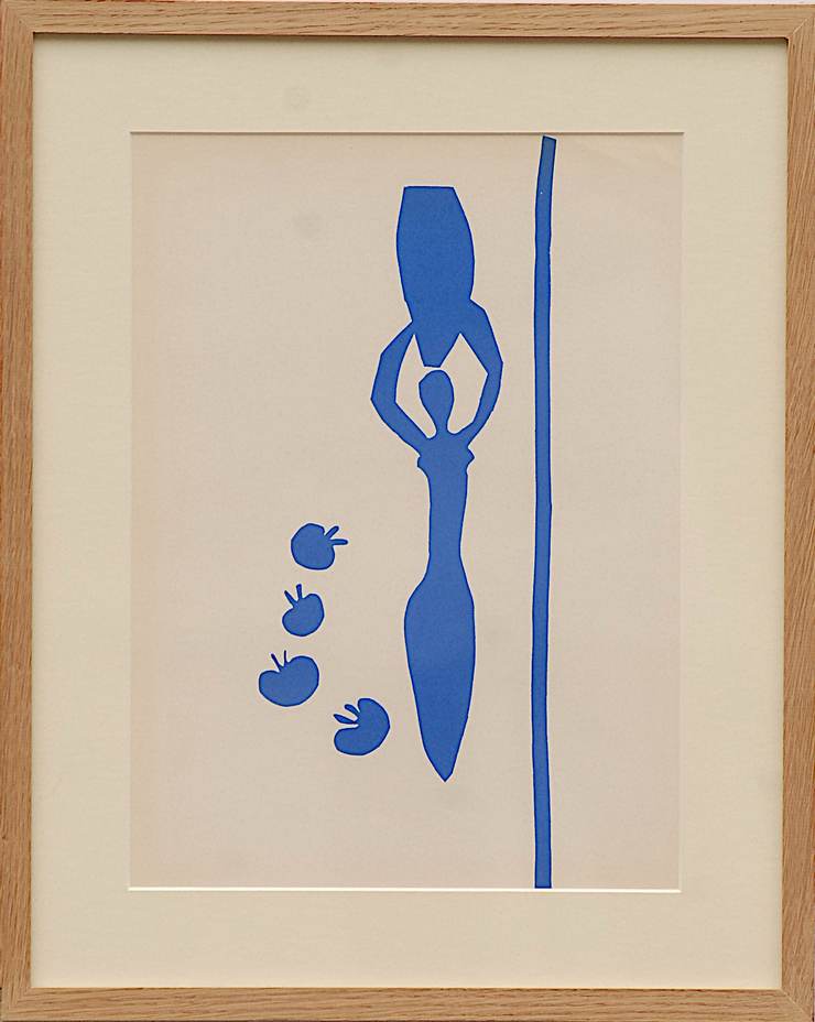 HENRI MATISSE 'Nu Bleu I', original lithograph from 1954 edition after Matisse's cut outs,