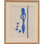 HENRI MATISSE 'Nu Bleu I', original lithograph from 1954 edition after Matisse's cut outs,