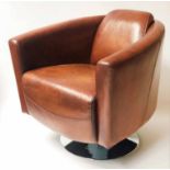 REVOLVING AVIATOR STYLE ARMCHAIR,