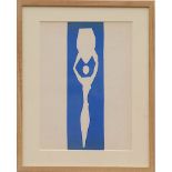 HENRI MATISSE 'Nu Bleu II', original lithograph from 1954 edition after Matisse's cut outs,