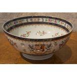 SAMSON ARMORIAL BOWL, 19th century porcelain, 11cm H x 25cm.