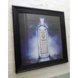 BOMBAY SAPPHIRE PHOTOPRINT, framed, 85cm x 85cm.