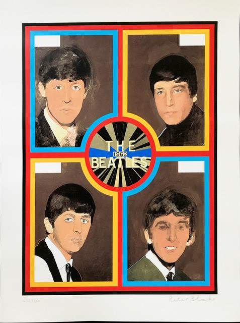 PETER BLAKE RA, The Beatles 1962, original screenprint 2012, on Somerset wove paper,