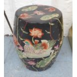 GARDEN BARREL STOOL, Chinese export style, 45cm H.
