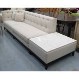 SOFA AND OTTOMAN, natural linen from Zimmer and Rhode, sofa 240cm x 90cm x 83cm,