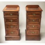 BEDSIDE CHESTS, a pair,