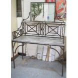 DRESSING TABLE AND MIRROR, French fer forgè circa 1930's,
