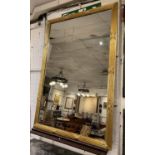 WALL MIRROR, Regency design, giltwood reeded and ribbon frame, 153cm x 102cm.