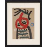 JOAN MIRO, personnages 2, pochoir printed by Jacomet, 1965, edition 1275.