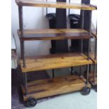 INDUSTRIAL STYLE SHELVES, (similar to the previous lot), 122cm W x 137cm H x 42cm D.