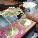 GINKGO LEAF SIDE TABLES, a pair, 1970's Italian style, 56cm H.
