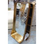 MIRRORED WALL NICHES, a pair, 1960's French style, 92cm x 40cm.