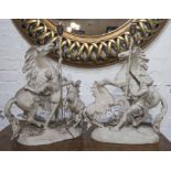 MARLY HORSE INSPIRED TABLE LAMPS, a pair, vintage French,
