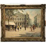 BERTUS KENNEDY (1907-1968 Mijdrecht) 'Place De l'Opera with Palais Garnier and Cafe De La Paix',