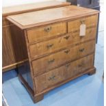 CHEST, early 18th century George I walnut,