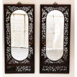 WALL MIRRORS, a pair,