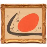 JOAN MIRO, lithograph plate signed, Ma de Proverbis 1970, edition 1500, Mourlot, 80cm H x 91cm.