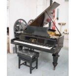 BECHSTEIN GRAND PIANO, framed overstrung in full gloss ebonised case serial No 18959,
