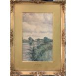 ROBERT WINCHESTER FRASER (1848-1906), 'On the Ouse', watercolour, 27cm x 18cm, signed and dated '84,