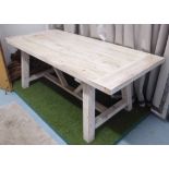 FARMHOUSE DINING TABLE, French provincal style, bleached finish, 200cm x 90cm x 75cm.