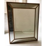 TEMPLE WALL MIRROR, Julian Chichester rectangular with aged marginal plates and giltwood frame,